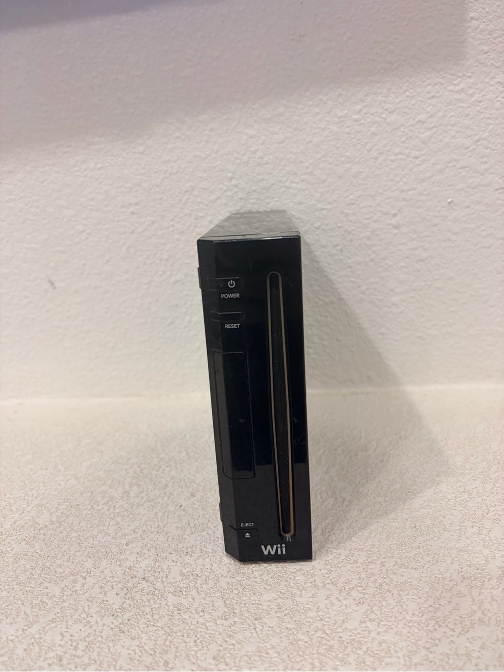 Nintendo Wii Console in Black Vertical Standing only console